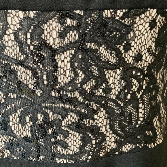 VINCE CAMUTO | Lace Panel Trumpet Gown Size 6 - Picture 8 of 13